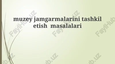 fondlarni hisobga olish va saqlash — PPTX