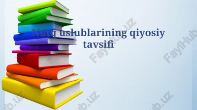 nutq uslublarining ta'rifi va turlari — PPTX