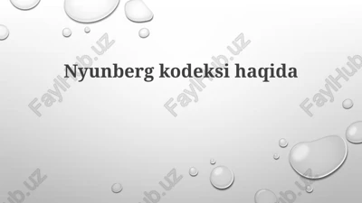 nyunberg kodeksi — PPTX