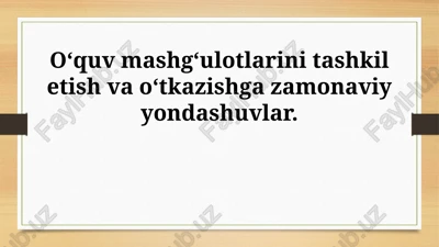 faol o'qitish usullari — PPTX