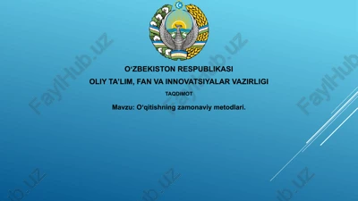 zamonaviy ta'lim texnologiyalari va resurslari — PPTX