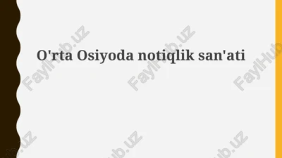 o'rtaosiyodanotiqliksan'ati — PPTX