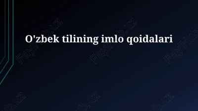 o'zbek tilining imlo qoidalari — PPTX
