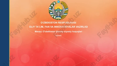 o'zbekiston ijtimoiy-siyosiy huquqlari — PPTX