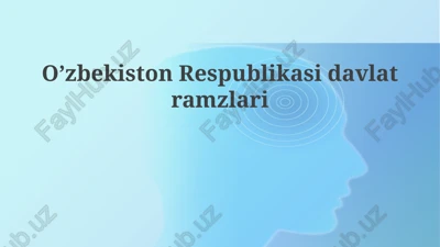 o'zbekiston respublikasining davlat ramzlari: tarix va ma'no — PPTX