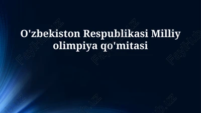 o'zbekiston respublikasi milliy olimpiya qo'mitasi — PPTX
