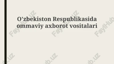 turkestanskiye vedomosti gazetasi — PPTX
