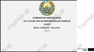 omonimlar.sinonimlar — PPTX