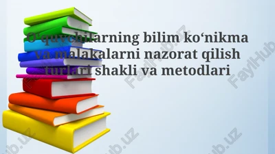 oʻquvchilarning bilim koʻnik mavqei — PPTX
