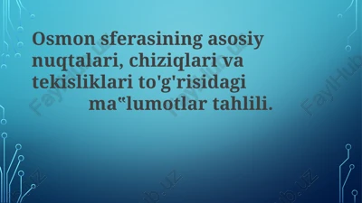 asosiy nuqtalar, chiziqlar va tekisliklar tahlili — PPTX