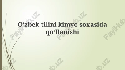 kimyo terminologiyasi — PPTX
