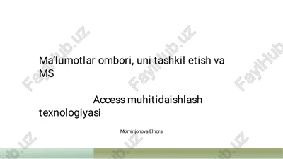 ma’lumotlar ombori — PDF