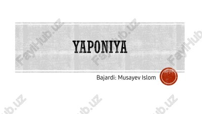 yaponiya iqtisodiyoti — PDF