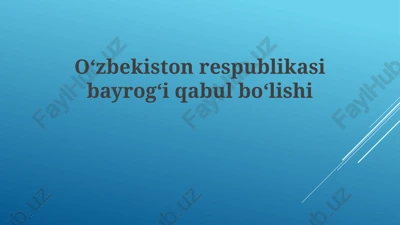 o‘zbekiston respublikasi bayrog‘i — PPTX