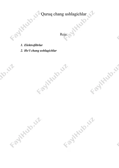 quruq chang ushlagichlar — DOC