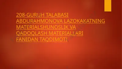 metall idishlarni ishlab chiqarish texnologiyasi — PPTX