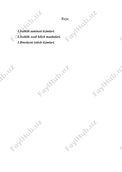 issiklik taminoti tizimlari — DOC