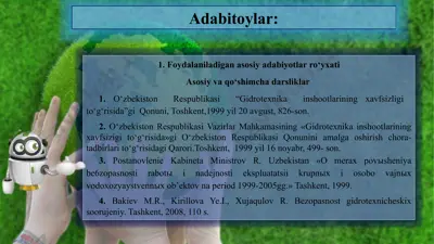 gidrotexnika inshootlari xavfsizlik deklaratsiyasi — PPTX