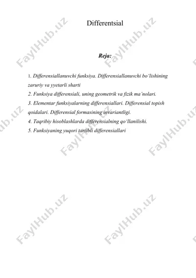 differentsial — DOC
