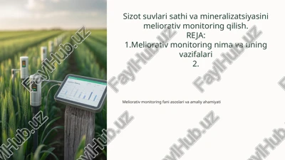 meliorativ monitoring — PPTX