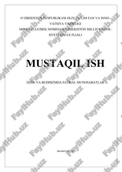 dzen va buddizmda satsial munosabatlar.docx — DOCX