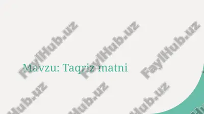 taqriz matni (2).pptx — PPTX