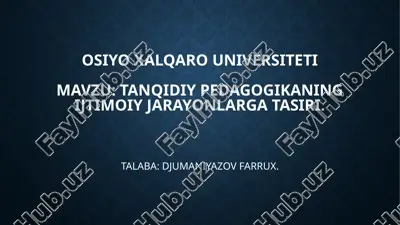 tanqidiy pedagogikaning ijtimoiy jarayonlarga tasiri..pptx — PPTX