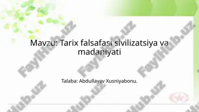 tarix falsafasi sivilizatsiya va madaniyati.pptx — PPTX