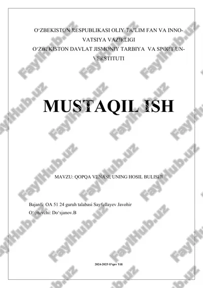 qopqa venasi, uning hosil bulishi.docx — DOCX