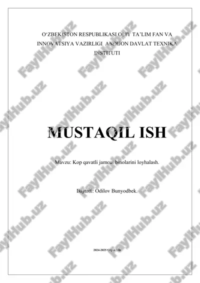 kop qavatli jamoat binolarini loyhalash.docx — DOCX