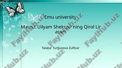 uilyam shekspir ning qirol lir asari.pptx — PPTX