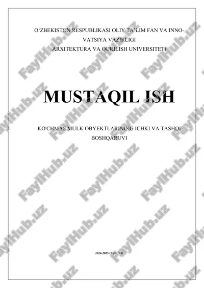 ko chmas mulk obyektlarining ichki va tashqi boshqaruvi.docx — DOCX