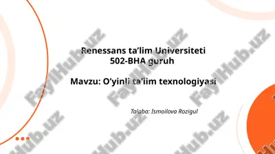 o’yinli ta’lim texnologiyasi.pptx — PPTX