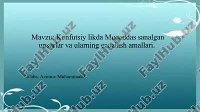 konfutsiy_likda_muqaddas_sanalgan_unsurlar_va_ularning_ezozlash.pptx — PPTX