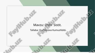 o’tkir sistit.pptx — PPTX