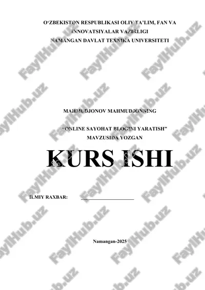 online sayohat blogini yaratish.docx — DOCX