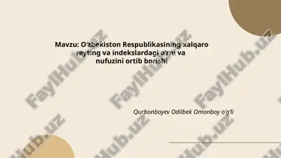o‘zbekiston respublikasining xalqaro reyting.pptx — PPTX