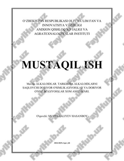 alkaloidlar_tarkibida_alkaloidlarni_saqlovchi_dorivor_o'simlik_giyohlar.docx — DOCX