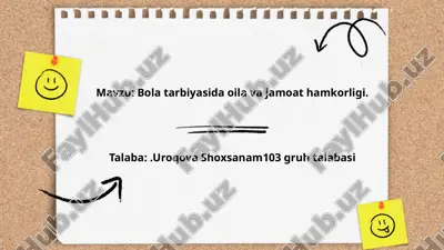 bola tarbiyasida oila va jamoat hamkorligi.pptx — PPTX