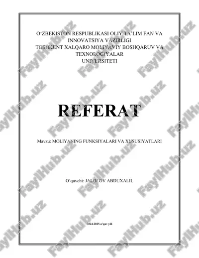 moliyaning funksiyalari va xususiyatlari.docx — DOCX