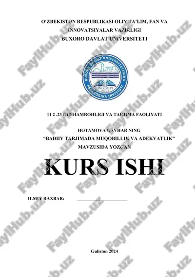 kurs ishi gavhar.docx — DOCX