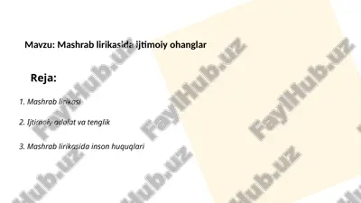 mashrab lirikasida ijtimoiy ohanglar.pptx — PPTX