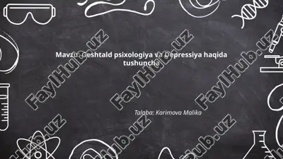 geshtald psixologiya va depressiya haqida tushuncha.pptx — PPTX