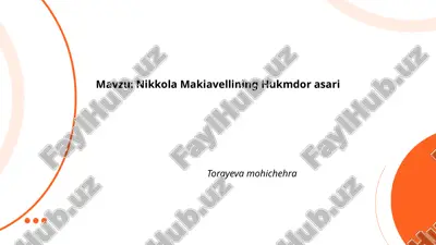 nikkola makiavellining hukmdor asari.pptx — PPTX