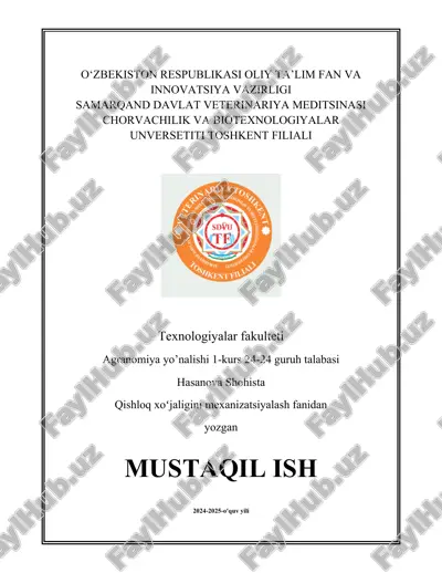 traktor va avtomobillarning tasnifi va asosiy qismlari.docx — DOCX