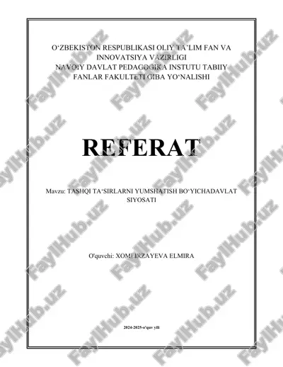 tashqi ta‘sirlarni yumshatish bo‘yichadavlat siyosati.docx — DOCX