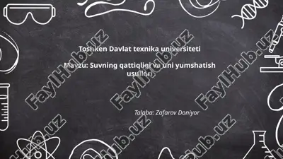 suvning qattiqligi va uni yumshatish usullari.pptx — PPTX