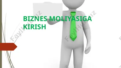 biznes moliyasiga kirish ppt — PPTX