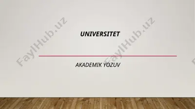 akademik yozuv — PPTX