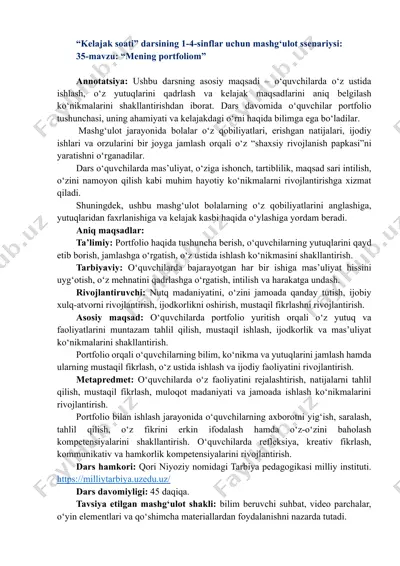 kelajak soati 1-4-sinf 35-mavzu — PDF